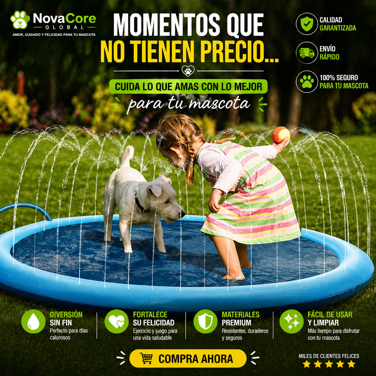 SplashPet™ – Piscina Interactiva Refrescante para Mascotas