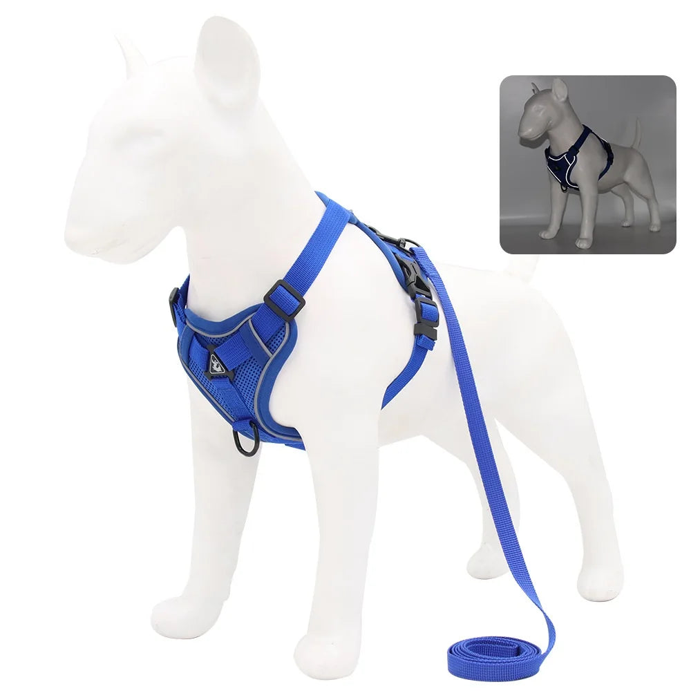 Arnés Ajustable para Perro con Correa – Cómodo, Seguro y Resistente