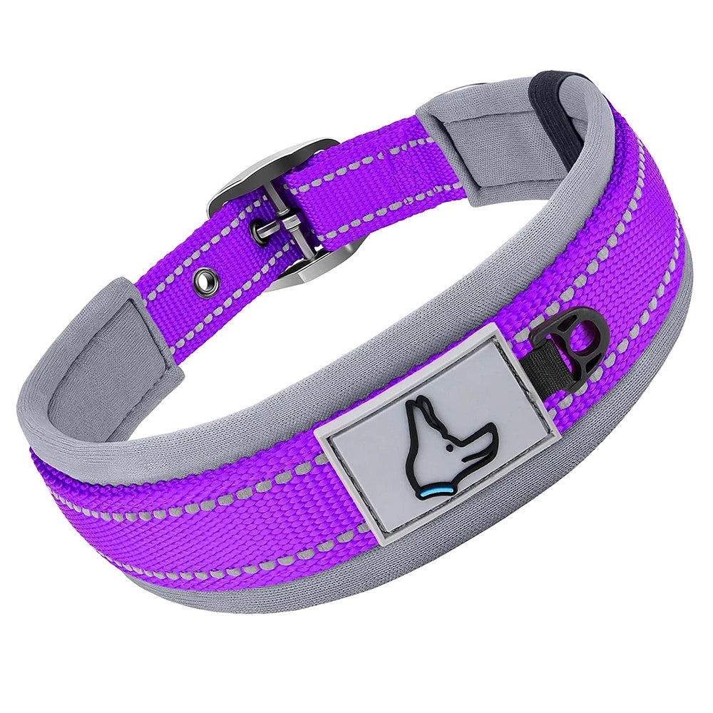Collar Reflectivo Premium para Perros – Ajustable, Cómodo y Ultra Seguro