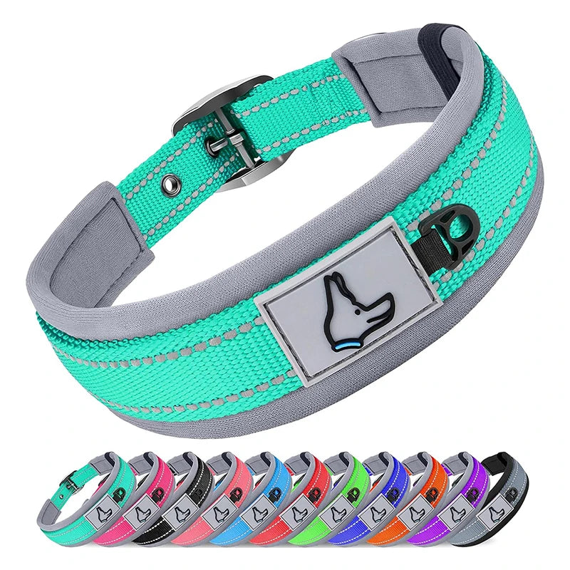 Collar Reflectivo Premium para Perros – Ajustable, Cómodo y Ultra Seguro