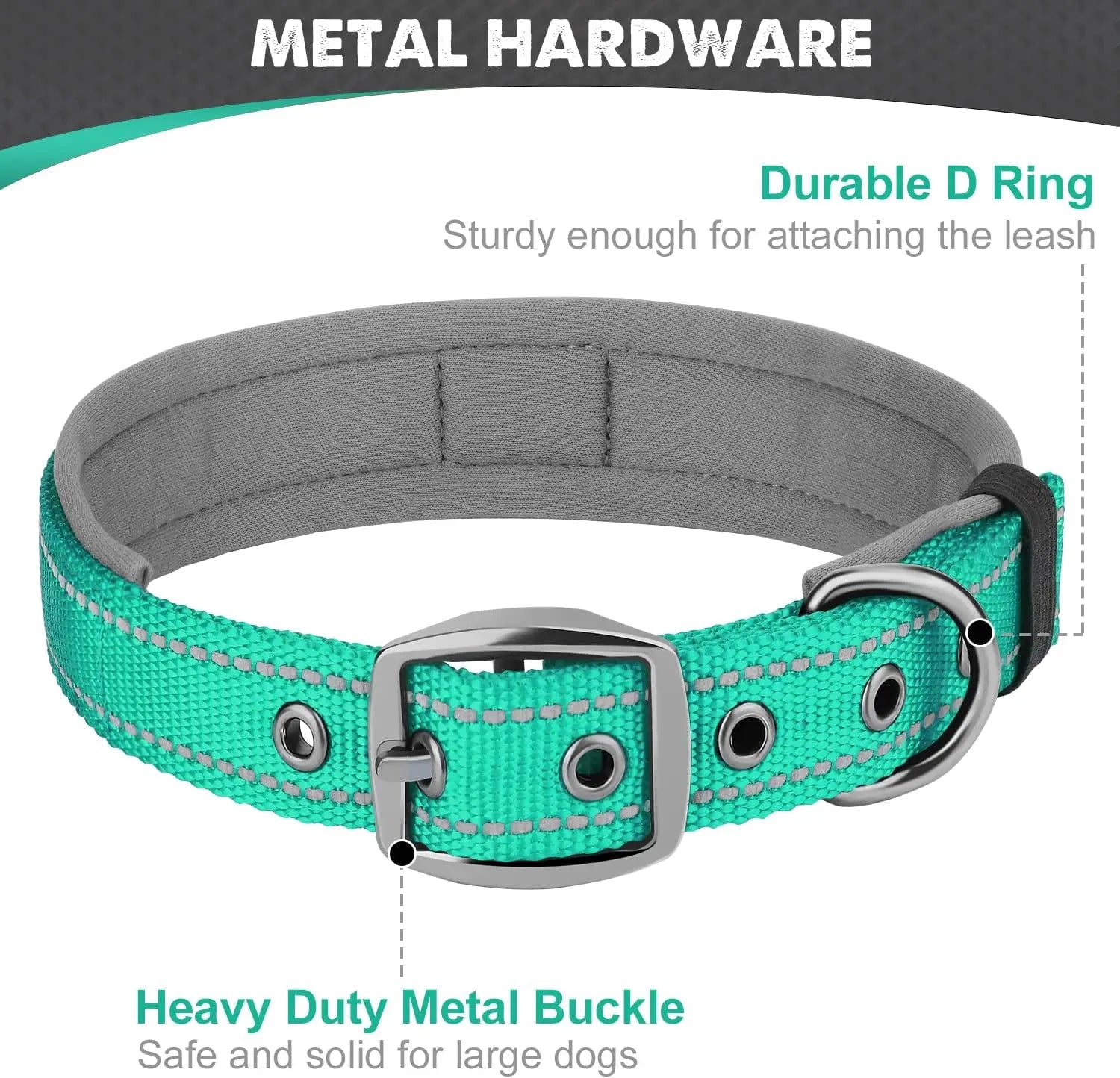 Collar Reflectivo Premium para Perros – Ajustable, Cómodo y Ultra Seguro