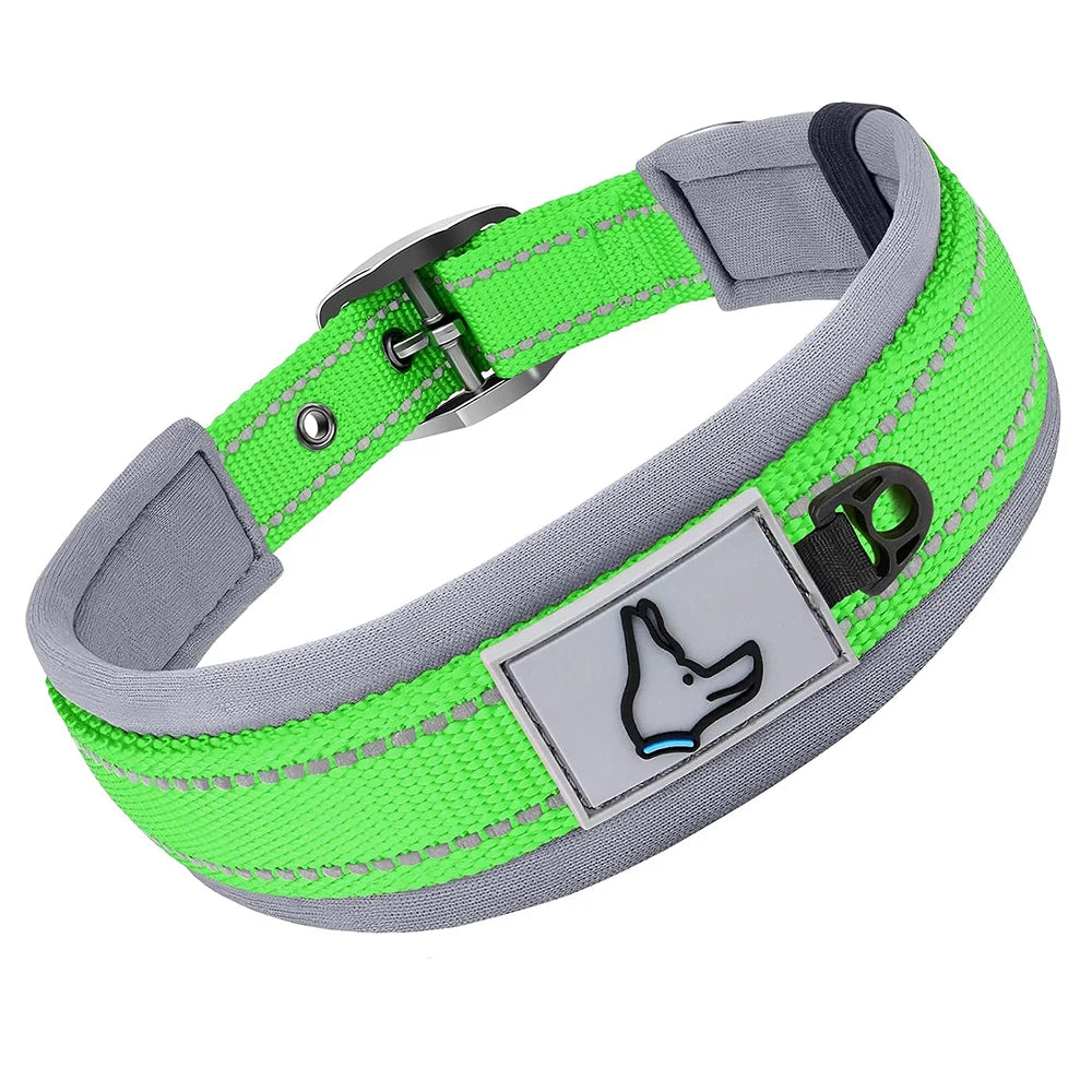 Collar Reflectivo Premium para Perros – Ajustable, Cómodo y Ultra Seguro