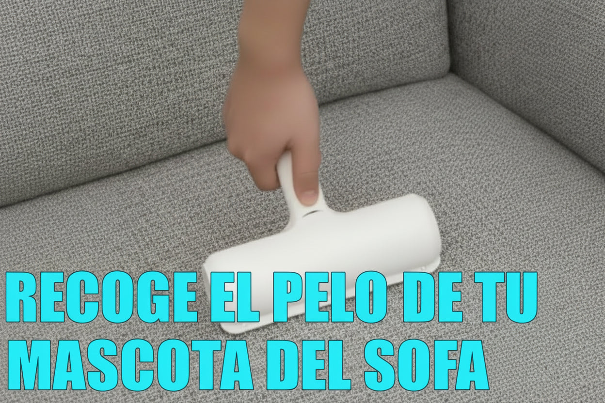 Roller removedor de pelo de mascotas – Tamaño original, rodillo de pelusa reutilizable para pelo de gato y perro en muebles, sofá, alfombra, coche, alfombras y ropa de cama – Portátil