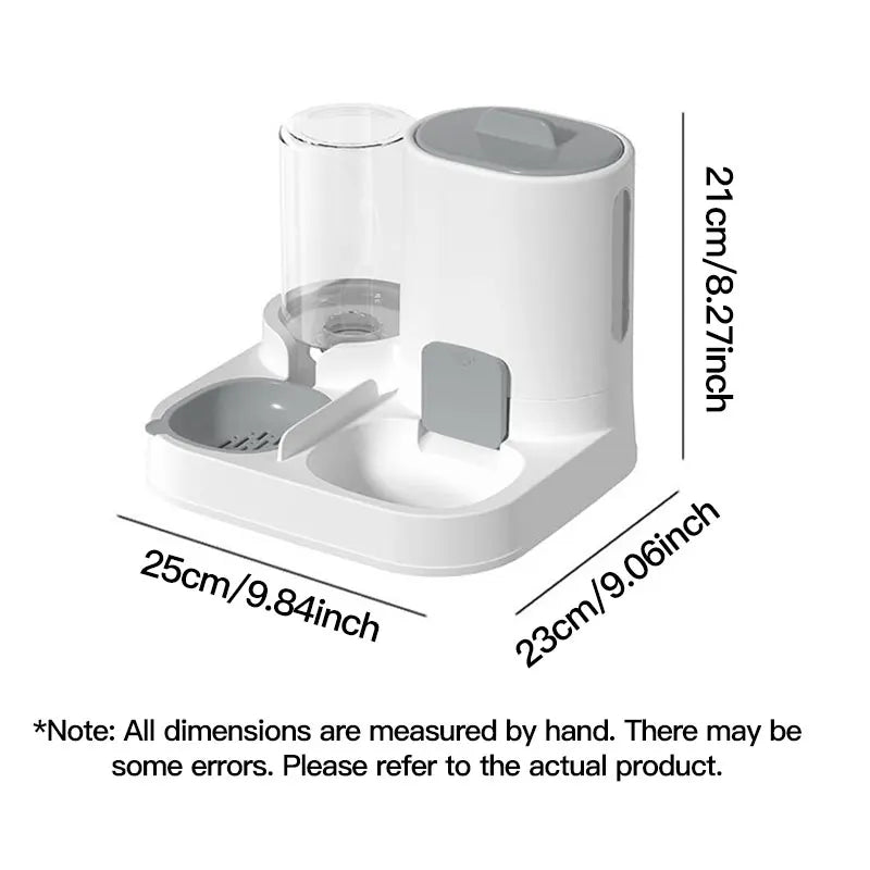 Dispensador Automático de Comida y Agua para Mascotas 2 en 1 – Antiderrame y Fácil de Usar